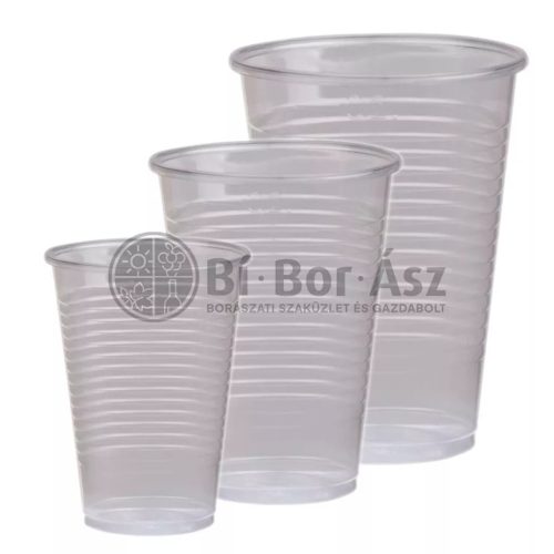 Műanyag pohár 200ml-es puha átlátszó 100 db/csomag
