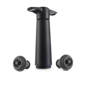 VacuVin Vacuum pump with 2 plugs Black