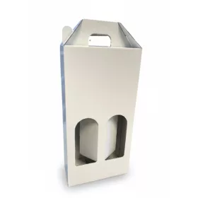 Kartonska kutija vino 2 sjajna (glazirana) bijela