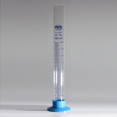 Mérőhenger üveg 100 ml műanyag talpú