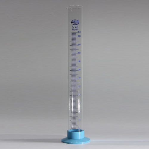 Mérőhenger üveg 250 ml műanyag talpú