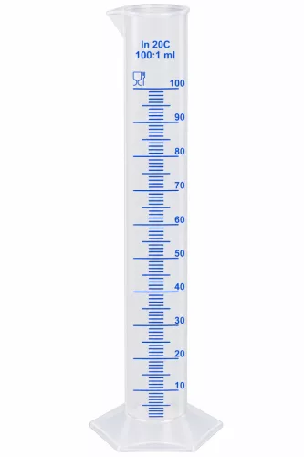Measuring cylinder 100 ml plastic
