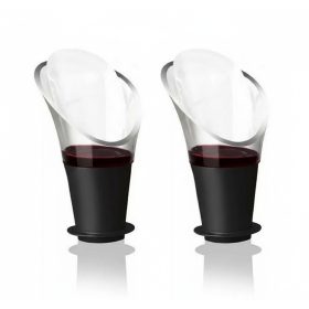 Vacuvin Wine pourer Cristal 2 pieces black