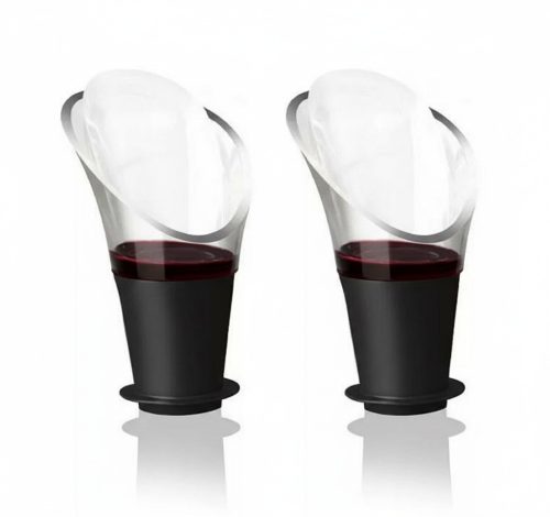 Vacuvin Wine pourer Cristal 2 pieces black