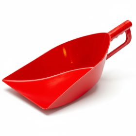 Veliki crveni rad mjerne lopate.