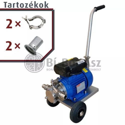 Gumilapátos szivattyú Zambelli T-25  230 volt - szállítókocsival