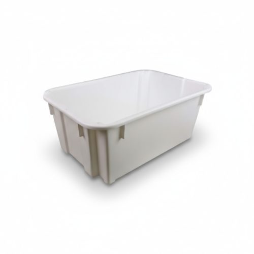 Plastična gajba prehrambene industrije bijele boje