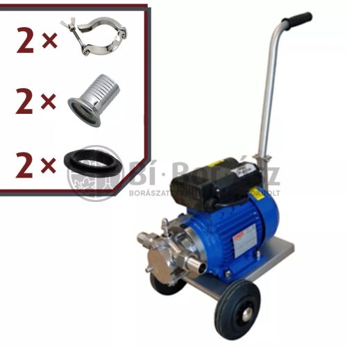 Gumilapátos szivattyú Zambelli T-25  400 volt - szállítókocsival