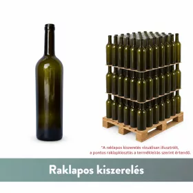   Bordolese Real II kónuszos borospalack 0,75 liter, 312 mm – uvag – dugós (BA 1892B292VBA01) – 1218 db