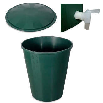 Spremnik za kišnicu sa slavinom, poklopac 300 L (E150310V)