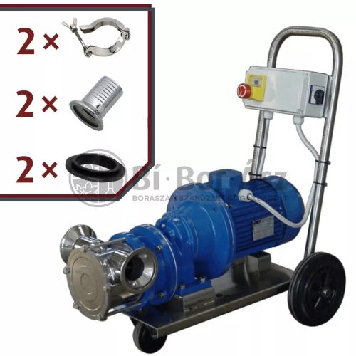 Gumilapátos cefreszivattyú Zambelli T-250 2 seb. 400 volt