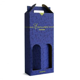 Kartonska kutija vino 2 EXCLUSIVE plava