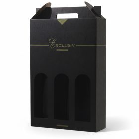 Kartonska kutija vino 3 EXCLUSIVE crna