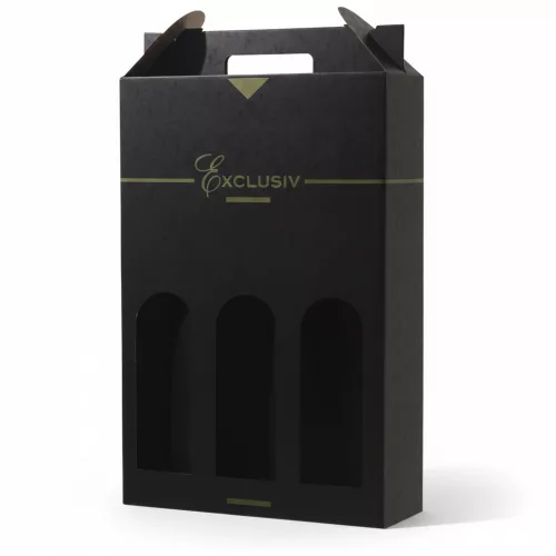 Kartonska kutija vino 3 EXCLUSIVE crna
