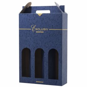Kartonska kutija vino 3 EXCLUSIVE plava