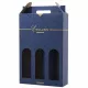 Pappkarton mit Wein 3 EXCLUSIVE blau