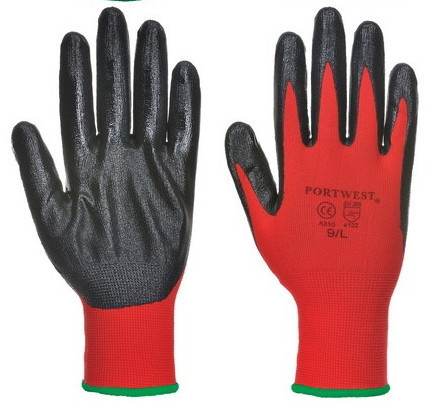 Rukavice s umočenim dlanom crveno/crne veličina 11 (PW-A310R8R-XXL)