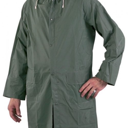 Raincoat with zipper and patent, PVC size: L (50401)