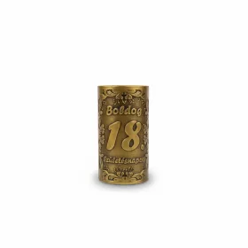 Plakett 18 év téglalap arany