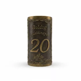 Plakett 20 év téglalap arany