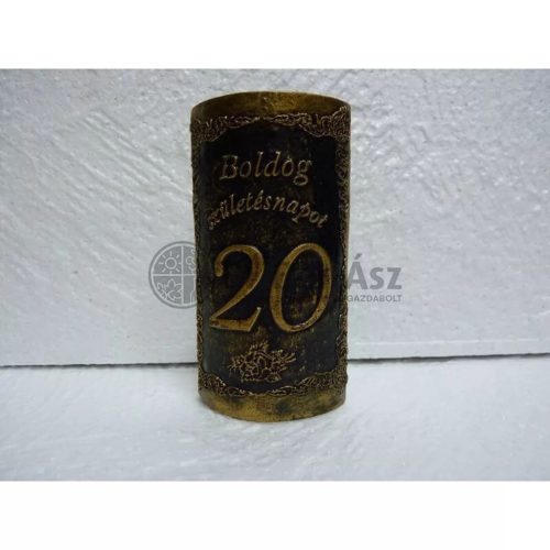 Plakett 20 év téglalap arany