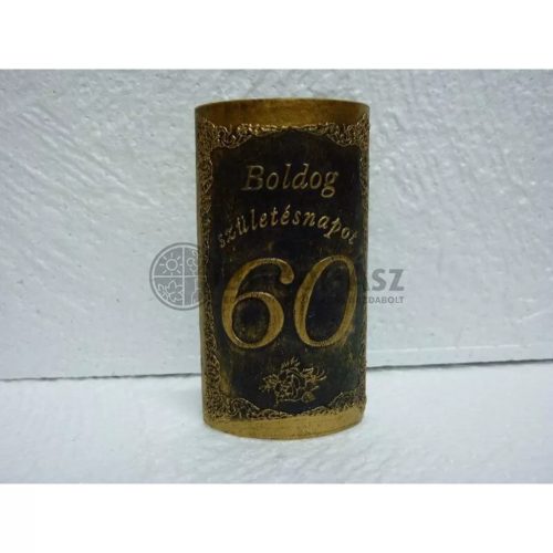 Plakett 60 év téglalap arany