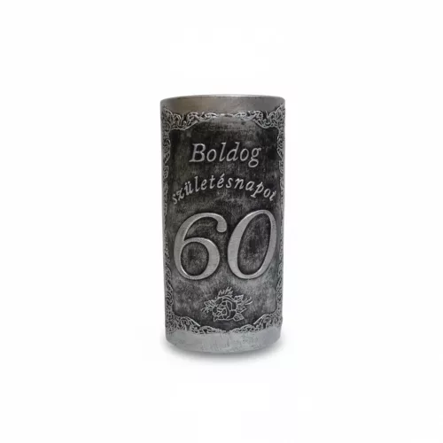 Plakett 60 év téglalap ezüst