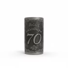 Plakett 70 év téglalap ezüst