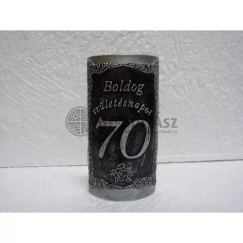 Plakett 70 év téglalap ezüst