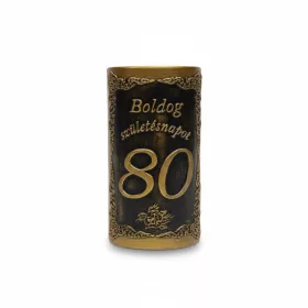 Plakett 80 év téglalap arany