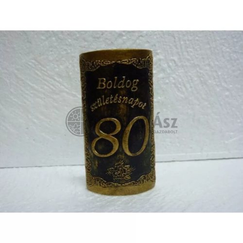 Plakett 80 év téglalap arany