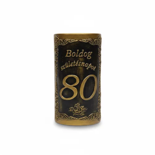 Plakett 80 év téglalap arany