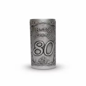 Plakett 80 év téglalap ezüst