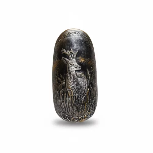 Plakett vadász ovál ezüst