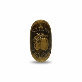 Placa prune ovala aurie