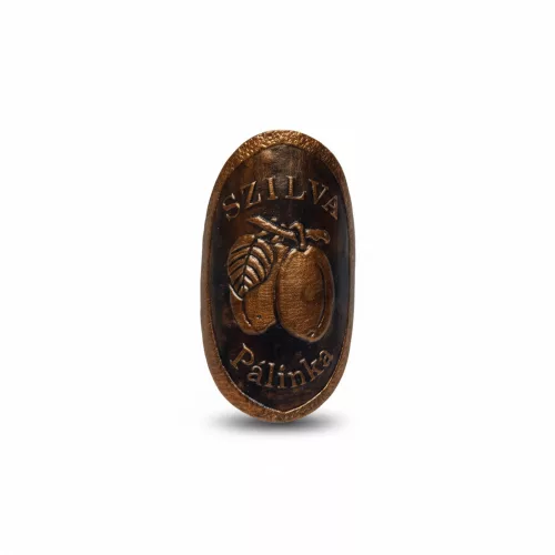 Plakett szilva ovál bronz