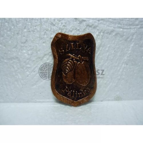 Plakett szilva pajzs bronz