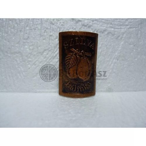 Plakett szilva téglalap bronz