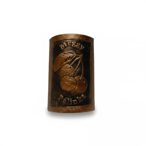 Plakett meggy téglalap bronz