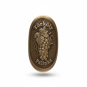 Placa de tescovină ovală aurie