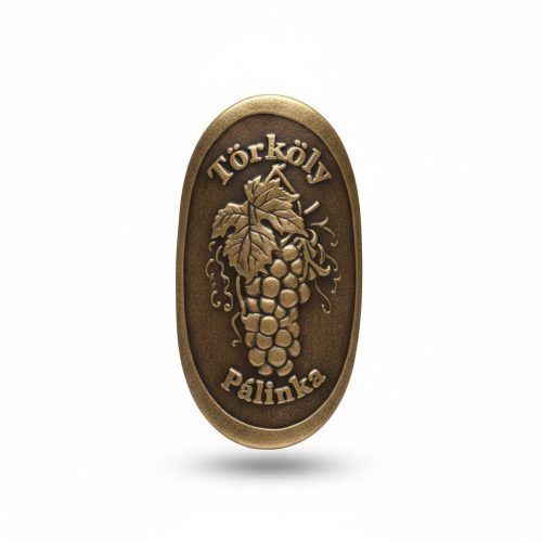 Placa de tescovină ovală aurie