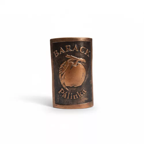 Plakett barack téglalap bronz