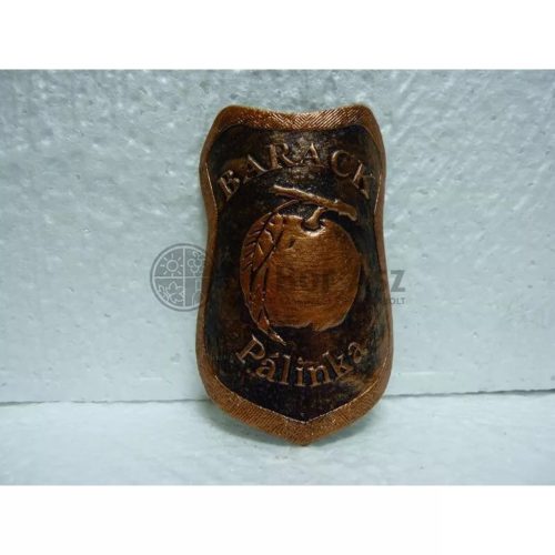 Plakett barack pajzs bronz