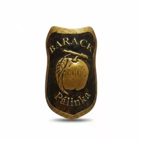 Plakett barack pajzs arany
