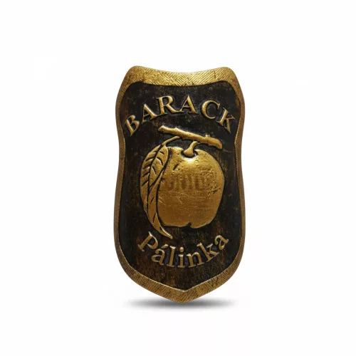 Plakett barack pajzs arany