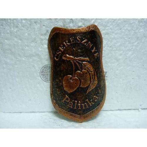 Plakett cseresznye pajzs bronz