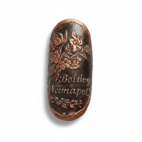 Placă ovală pentru ziua numelui din bronz