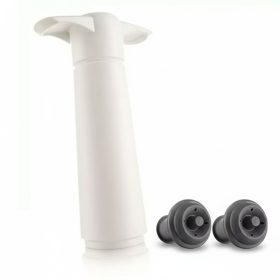 VacuVin Vacuum pump with 2 plugs White