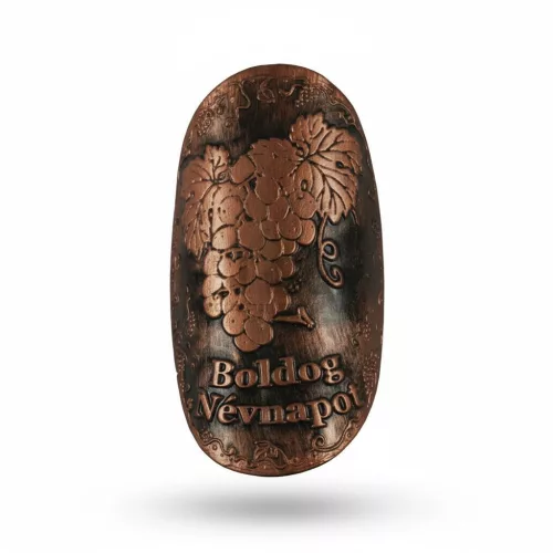 Placă pentru ziua numelui viță de vie ovală bronz