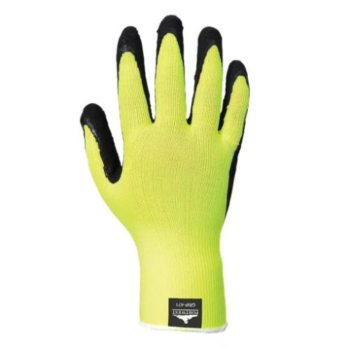 Kesztyű Hivis Grip tenyéren mártott sárga 8-as